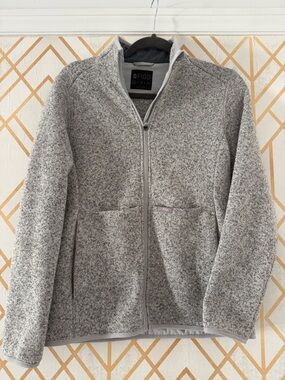 FIGS on shift sweater knit jacket size XS in heather light grey
